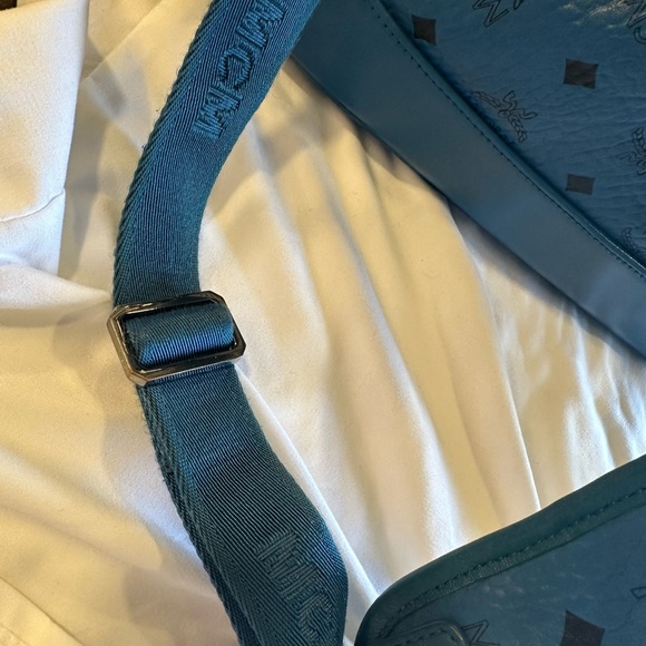 Large MCM Blue Backpack Preowned - Picture 9 of 16